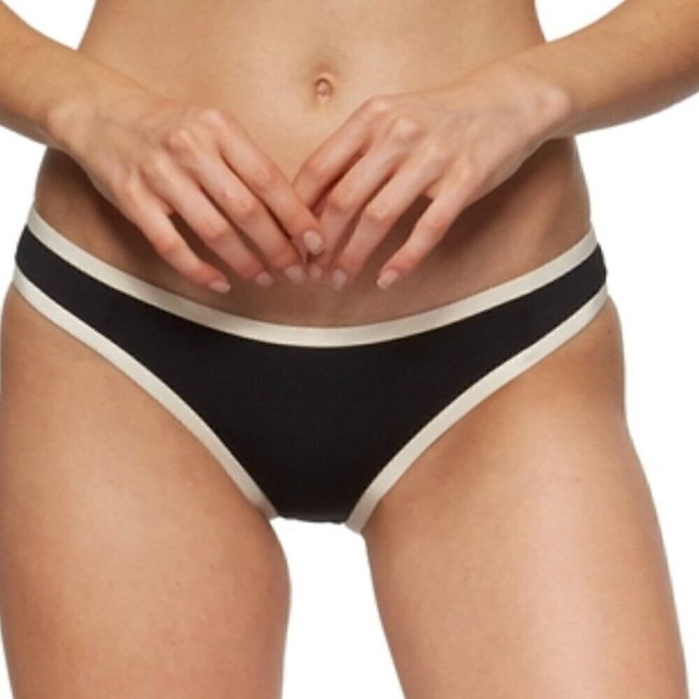 NWT Tavik Jayden Full Coverage Color Blocked Swim Bottom in Black Tapioca - Smal